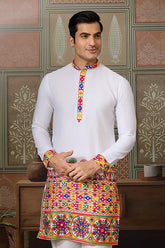 Men’s White Navratri Kurta